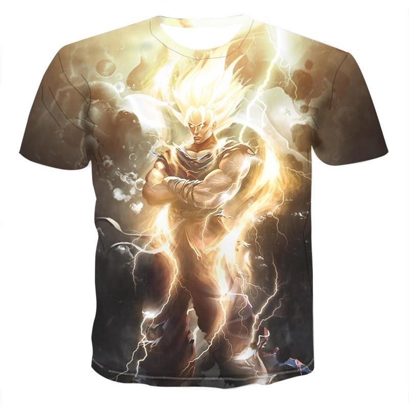 T-shirt Dragon Ball Z Super Saiyan Goku Summer Short Sleeve 3D T-Shirt Tops Men and Women Casual Fashion T-Shirt